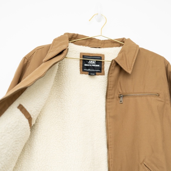 Skechers - Men's Sherpa-Lined Canvas Jacket - Picture 11 of 14